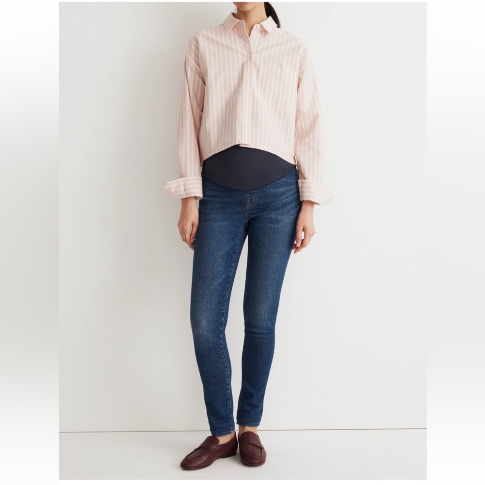Madewell Maternity Over-The-Belly High-Rise Skinny Jeans in Smithley Wash 24